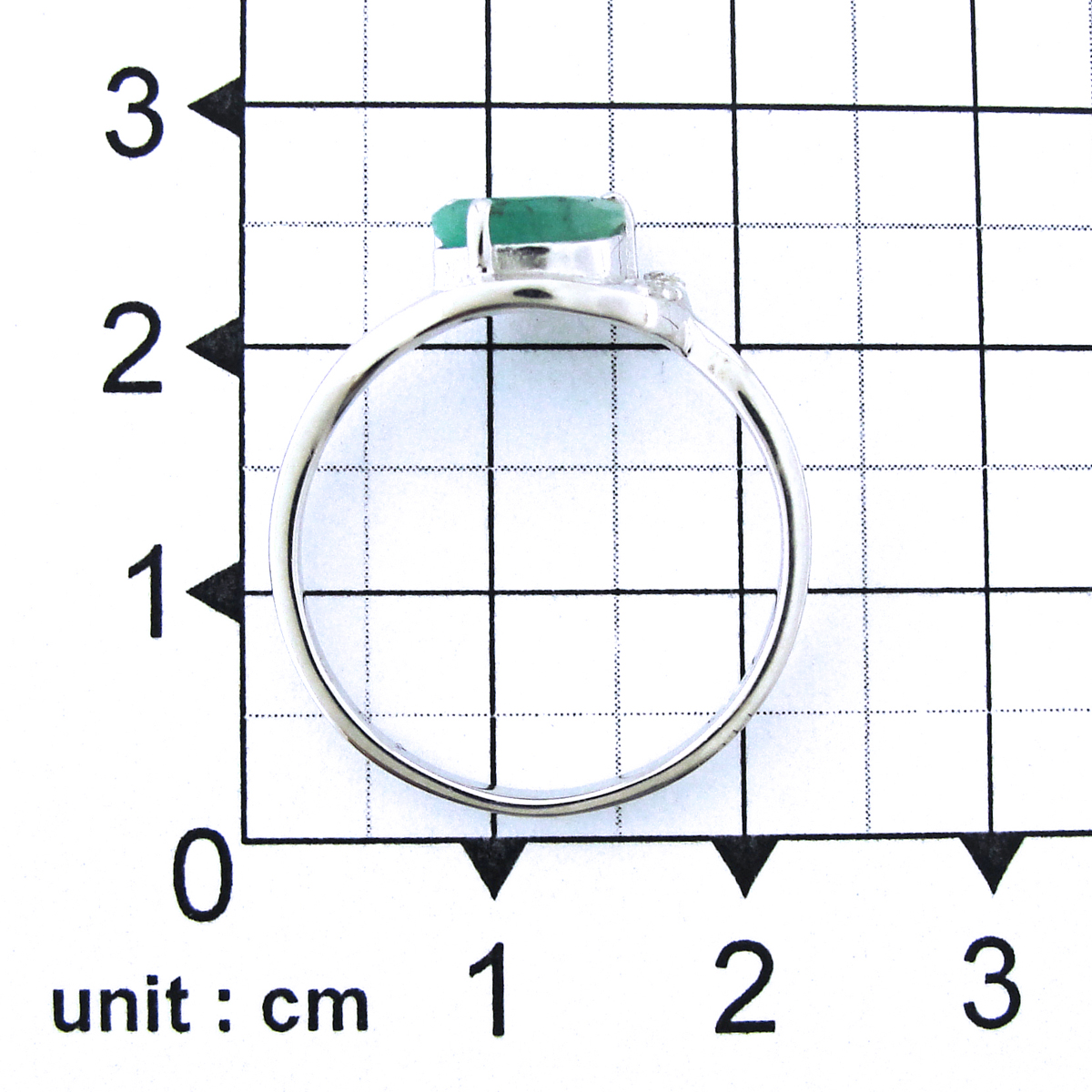 Кольцо с изумрудом бериллом и фианитом из Серебра