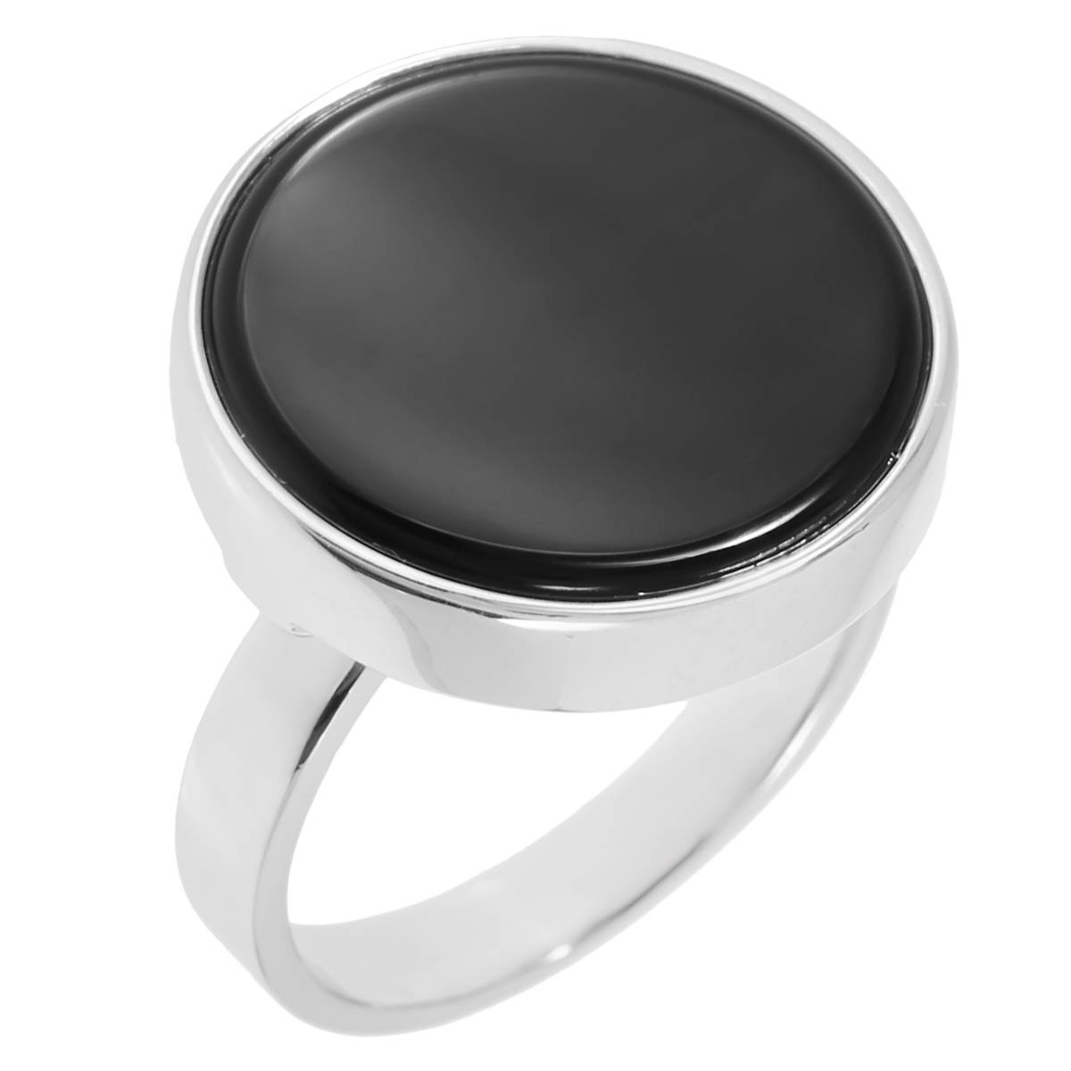 Кольцо с ониксом из серебра