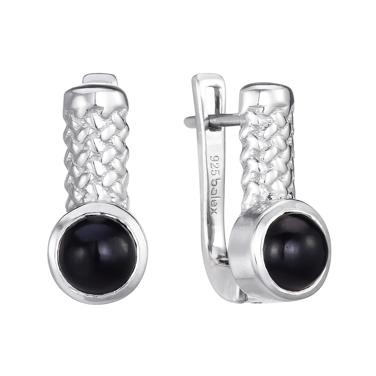 Серьги с ониксом из Серебра