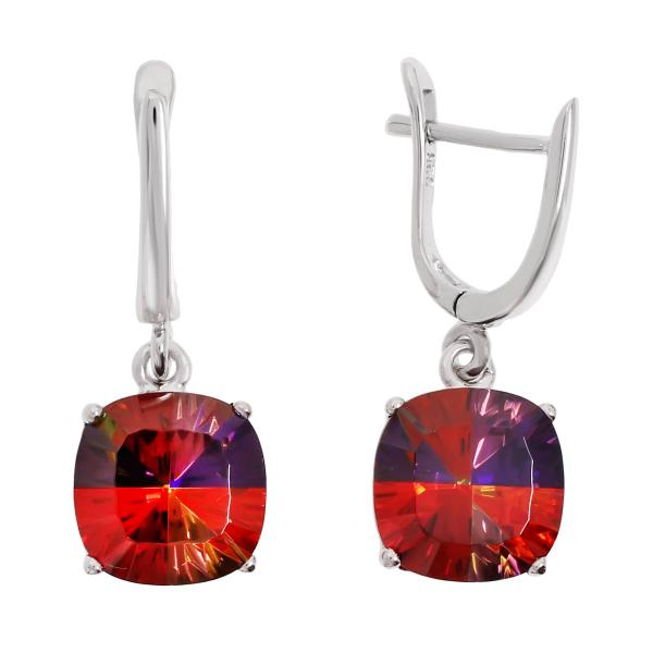 Серьги с фианитом из Серебра