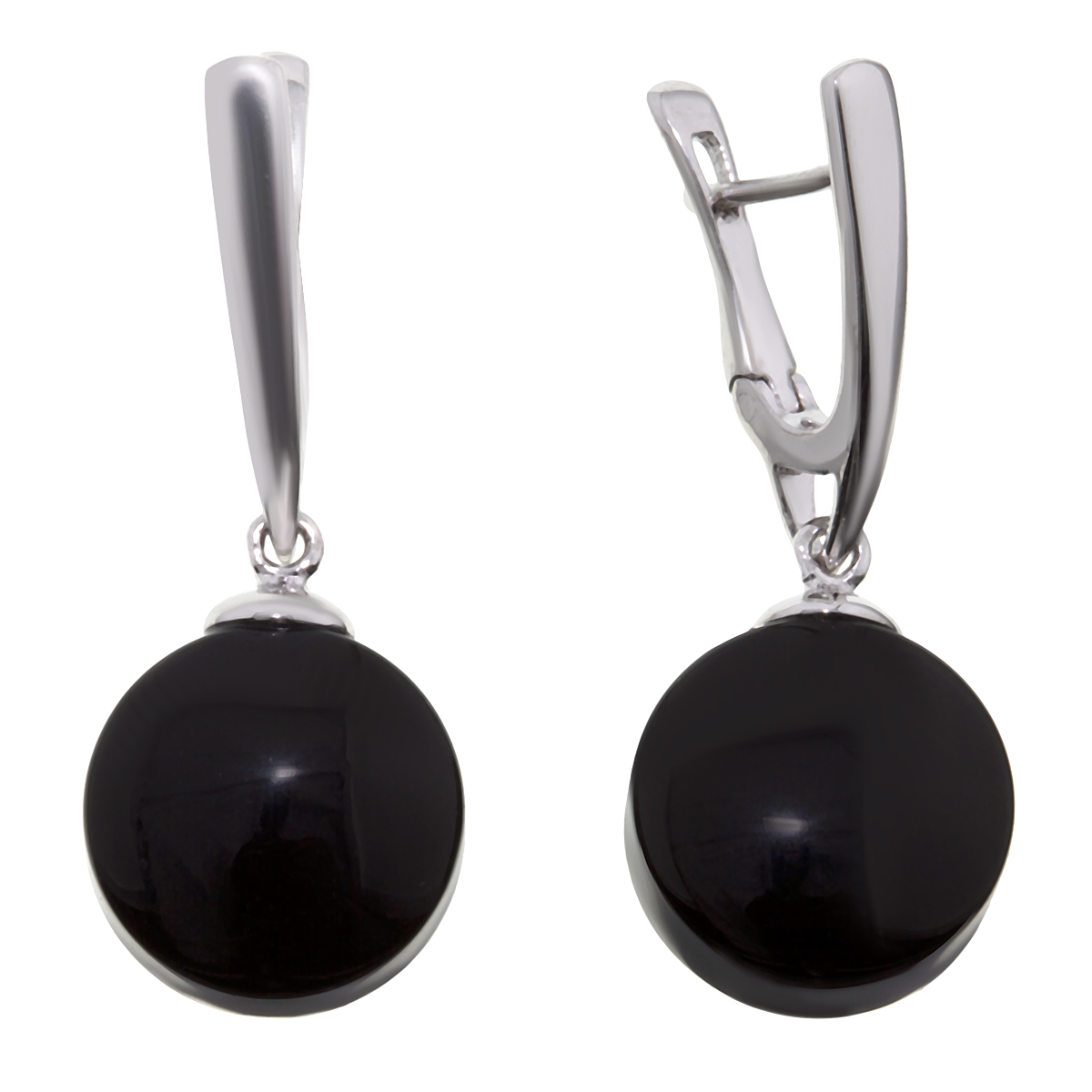 Серьги с ониксом из Серебра