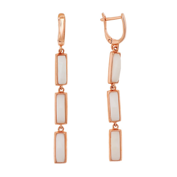Серьги с яшмой из Серебра
