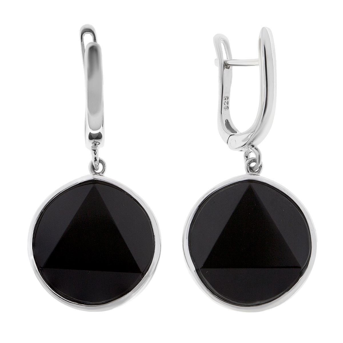 Серьги с ониксом из Серебра