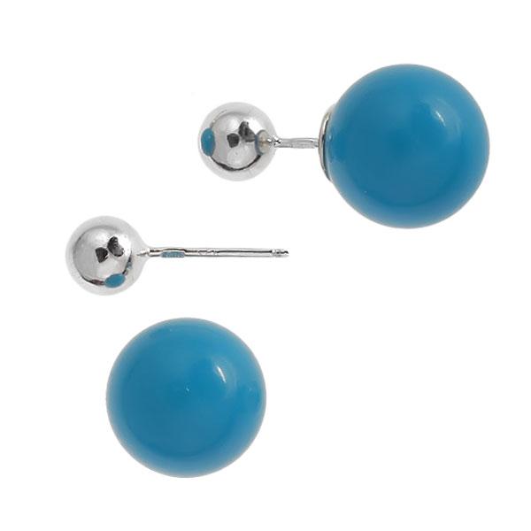 Серьги с бирюзой из серебра