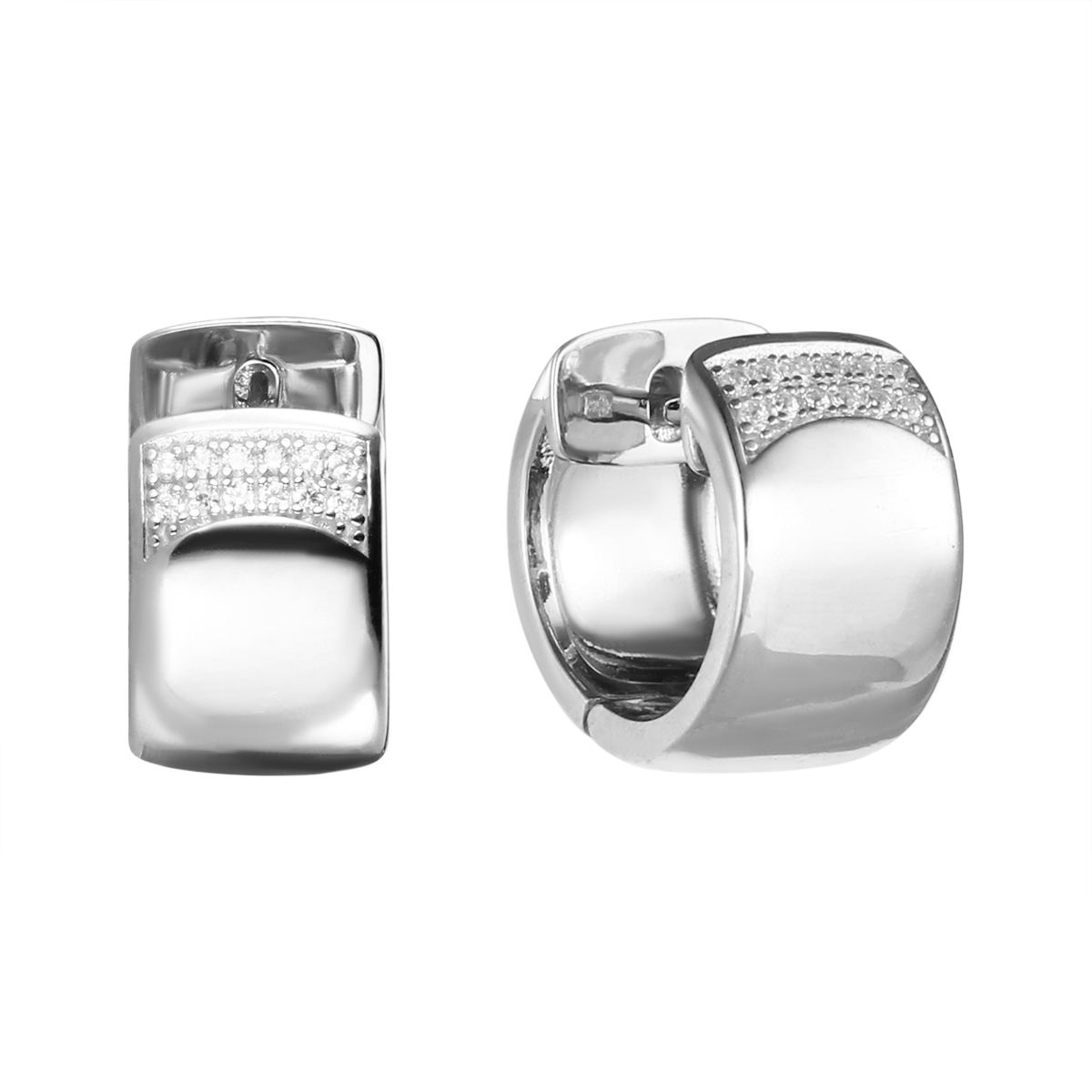 Серьги с фианитом из Серебра